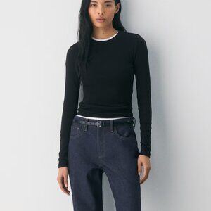 Aritzia HomeStretch Rib Longsleeve XS Black